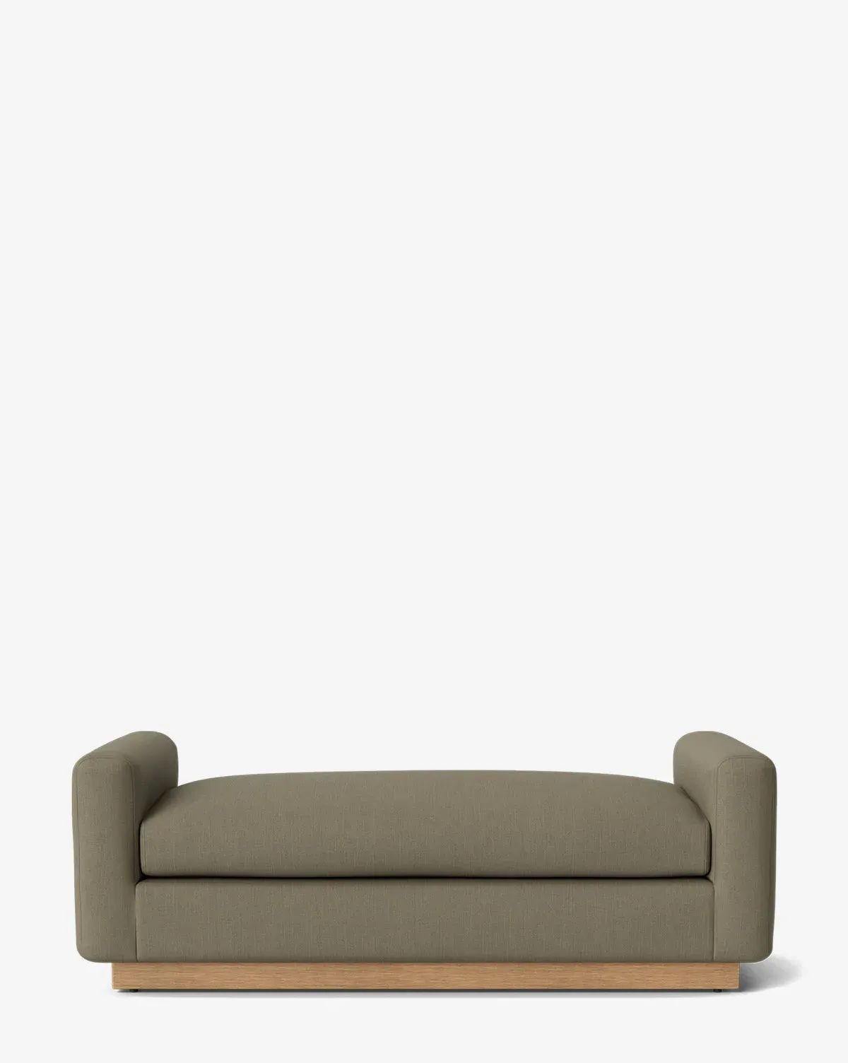 Mansfield Upholstered Bench - Khaki, Belgian Linen product