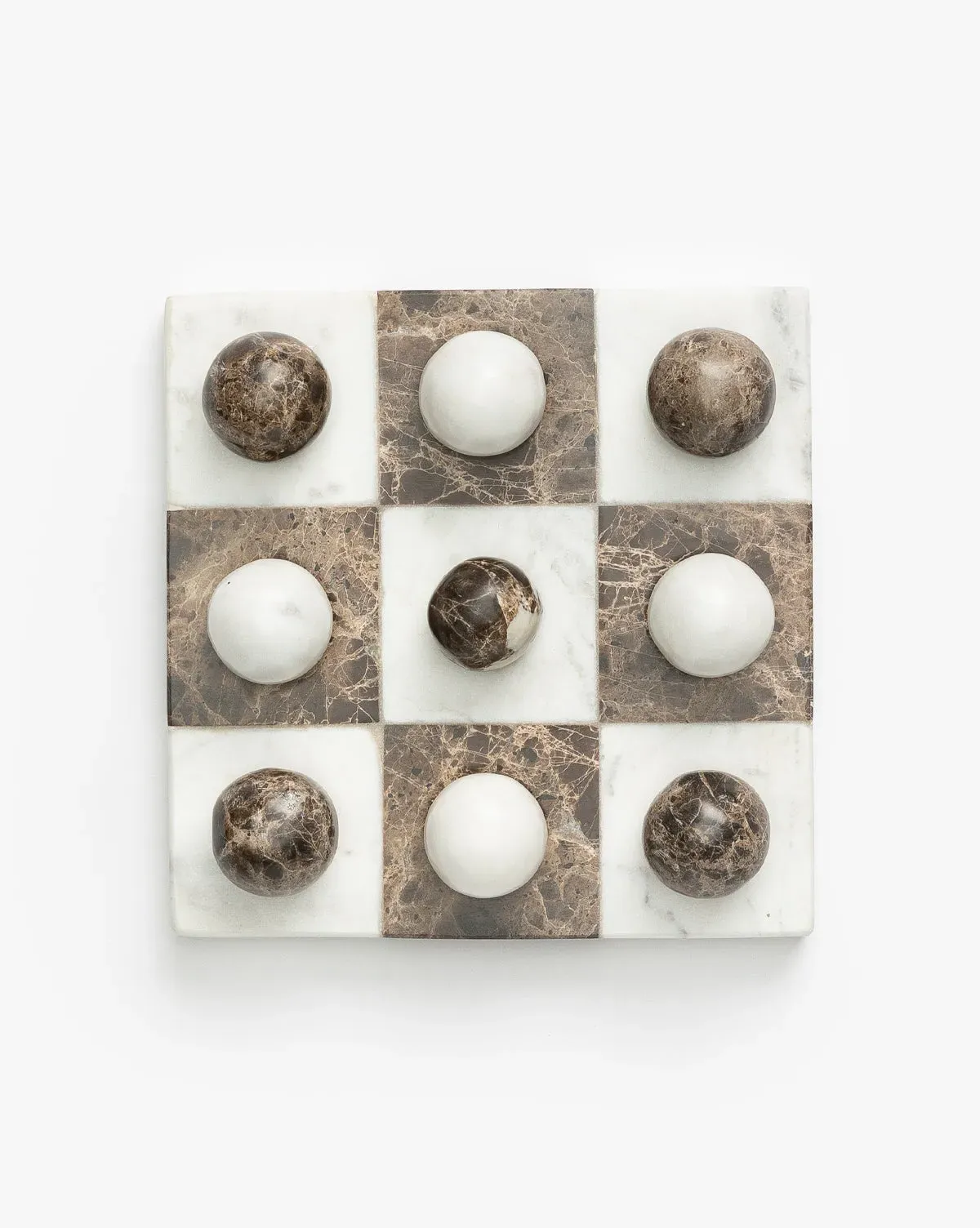 Marble Tic-Tac-Toe Board - Brown, Marble product