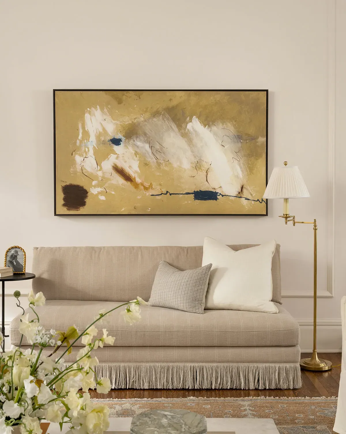 Mark Making Framed Canvas Wall Art - Espresso product
