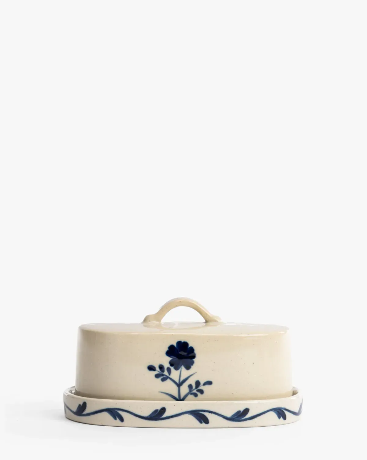 Mary Hand-Painted Butter Dish - Stoneware product