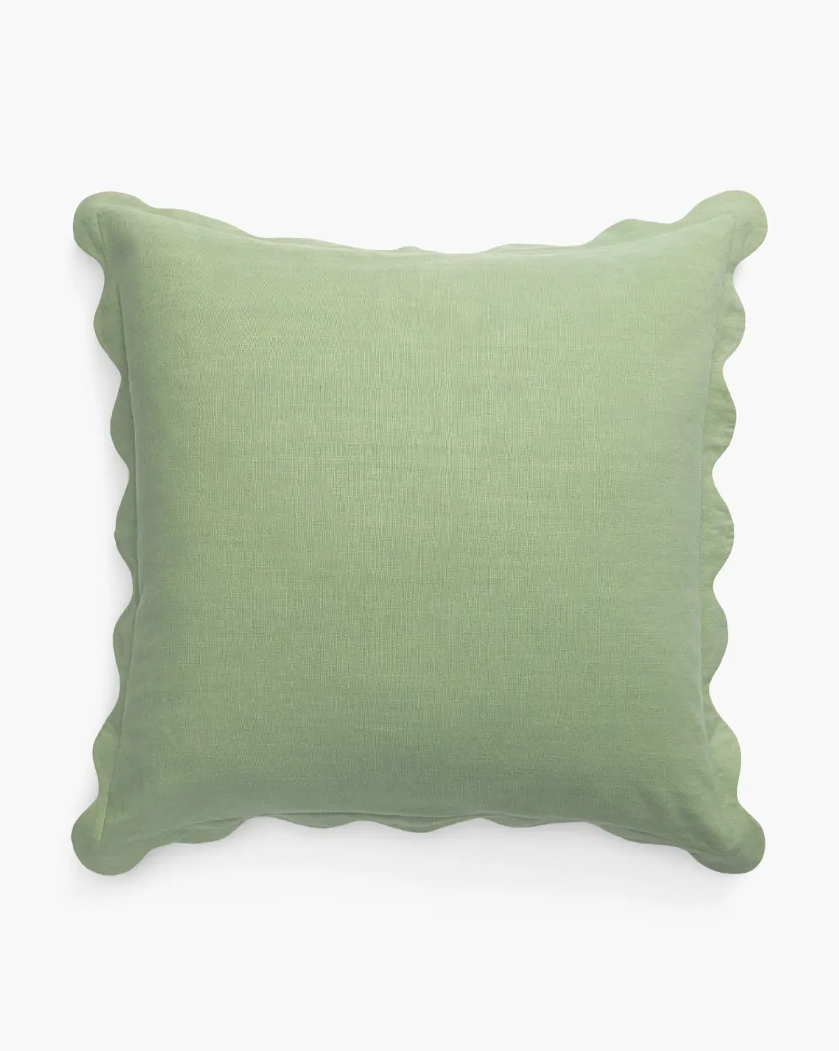 McGee & Co. x Loeffler Randall Colette Scallop Border Pillow Cover - Green, Linen product