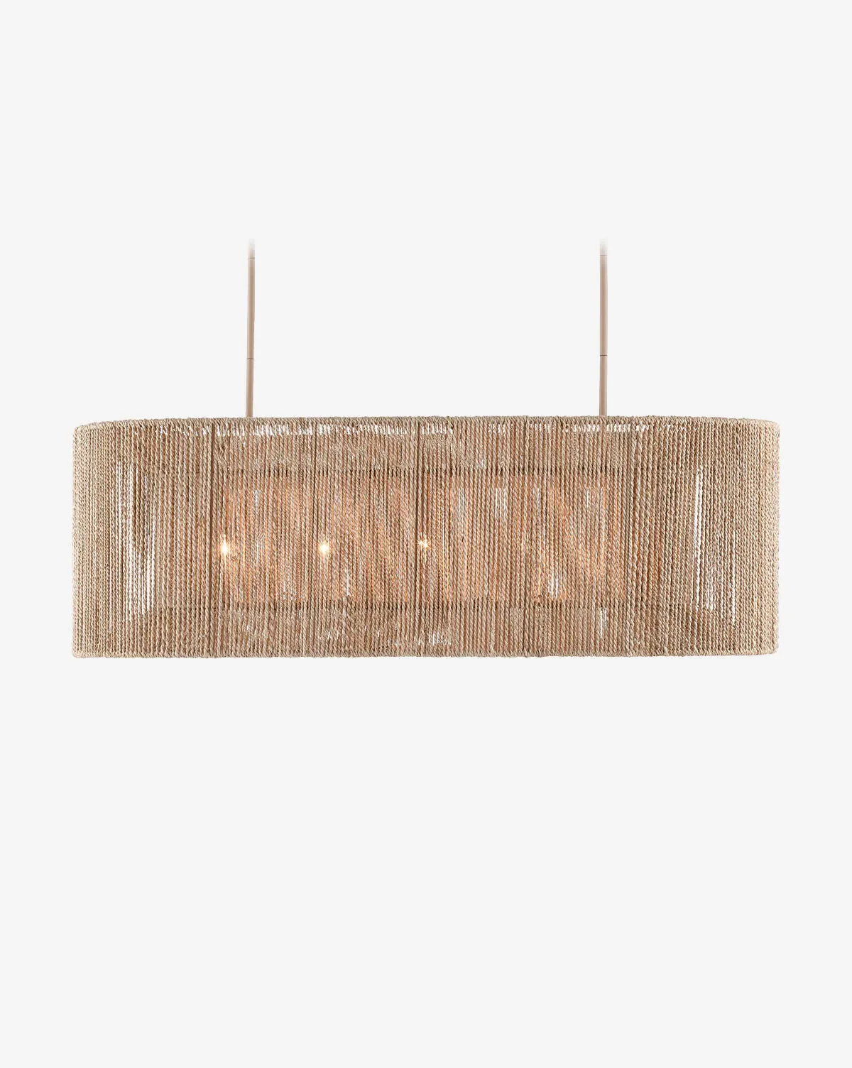 Mereworth Oblong Chandelier - Wrought Iron, Abaca Rope product