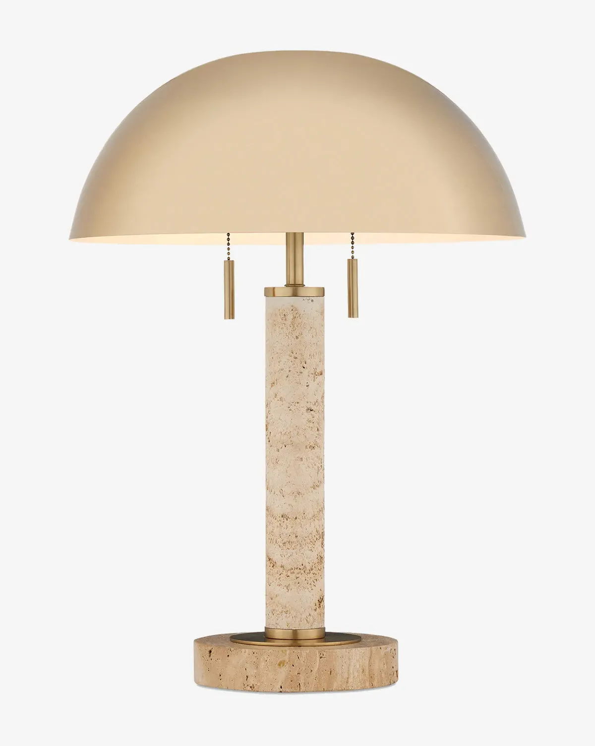Miles Table Lamp - Travertine, Brass product