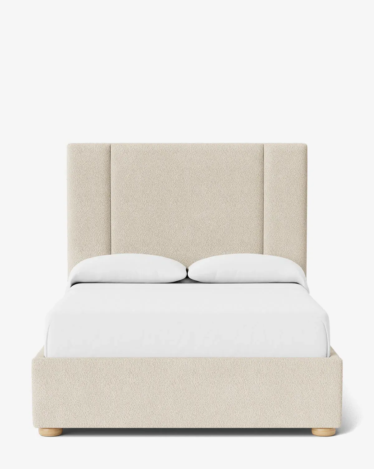 Mina Queen Size Bed Frame - Beige, Boucle product