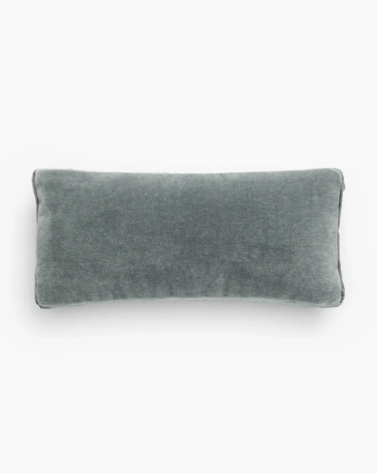 Mohair Pillow with Velvet Stripe - Silver, Mohair product
