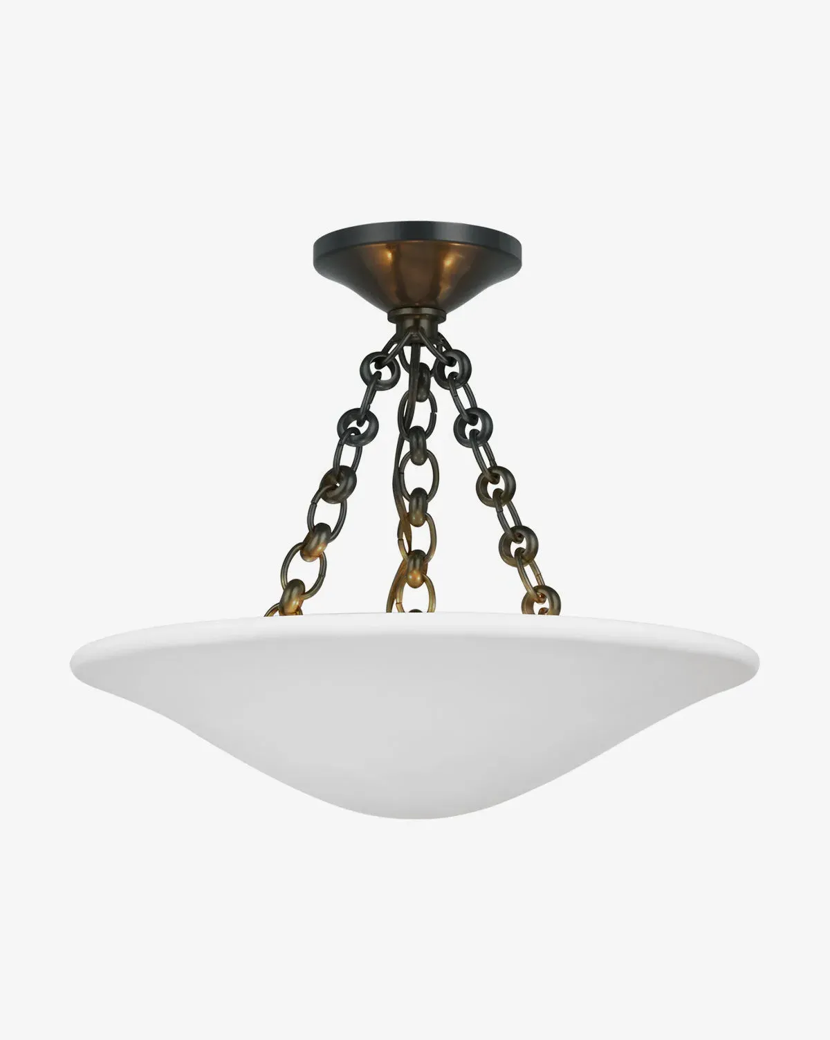 Mollino 16" Semi-Flush Mount - Bronze, Polyresin product