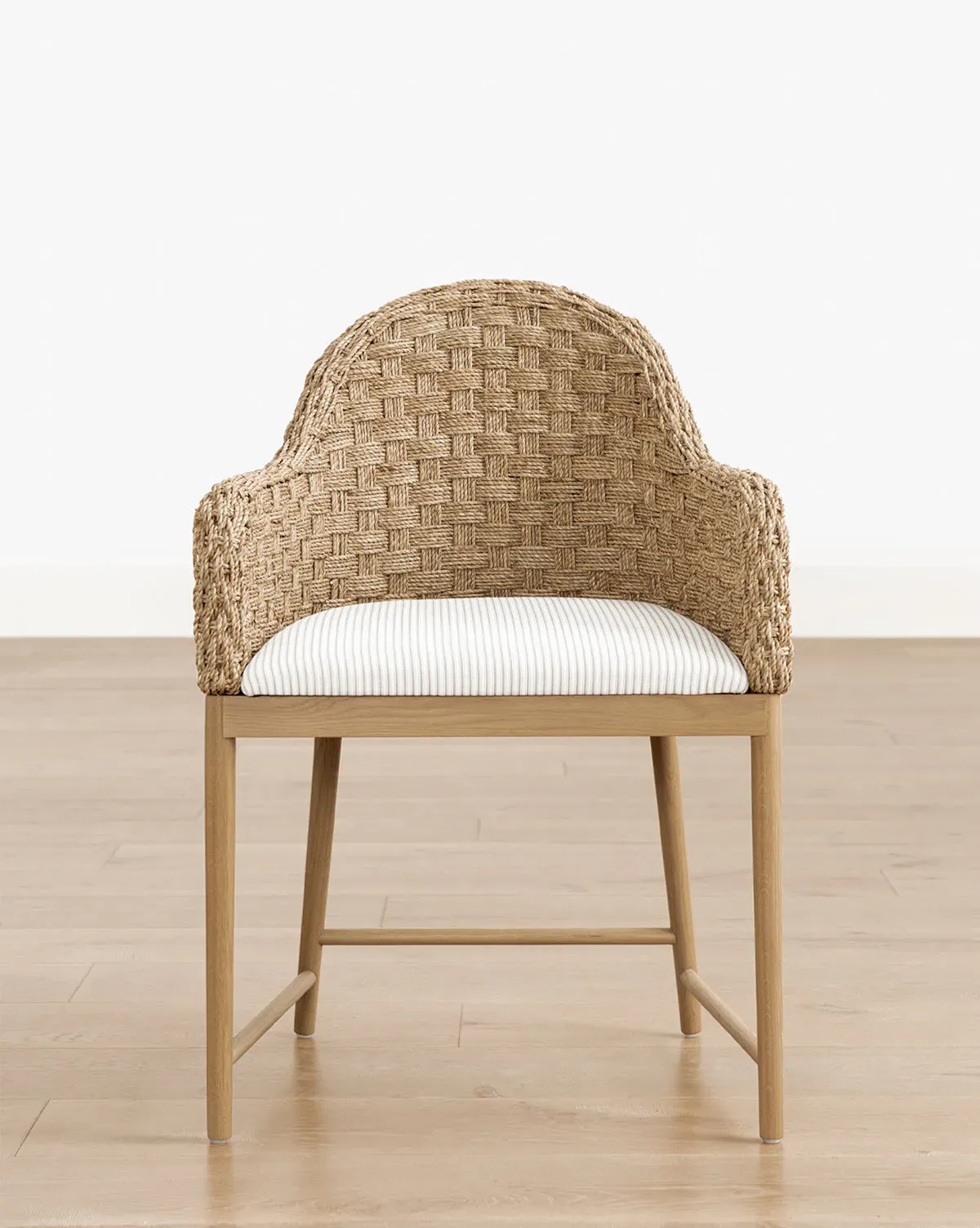 Molly Arm Dining Chair - Taupe, Solid Oak product