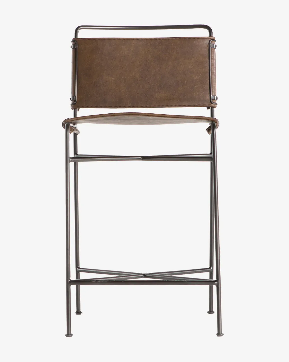 Moore Counter Stool - Distressed Brown, Canvas product