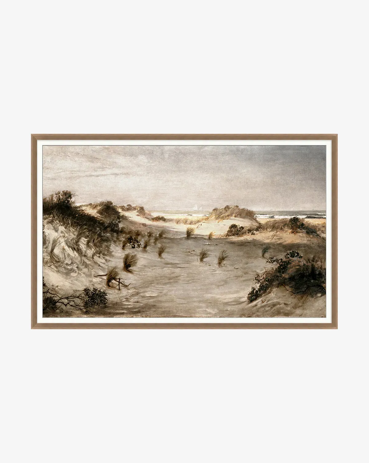 Morning Sand Dune Framed Giclee Print - Wood product