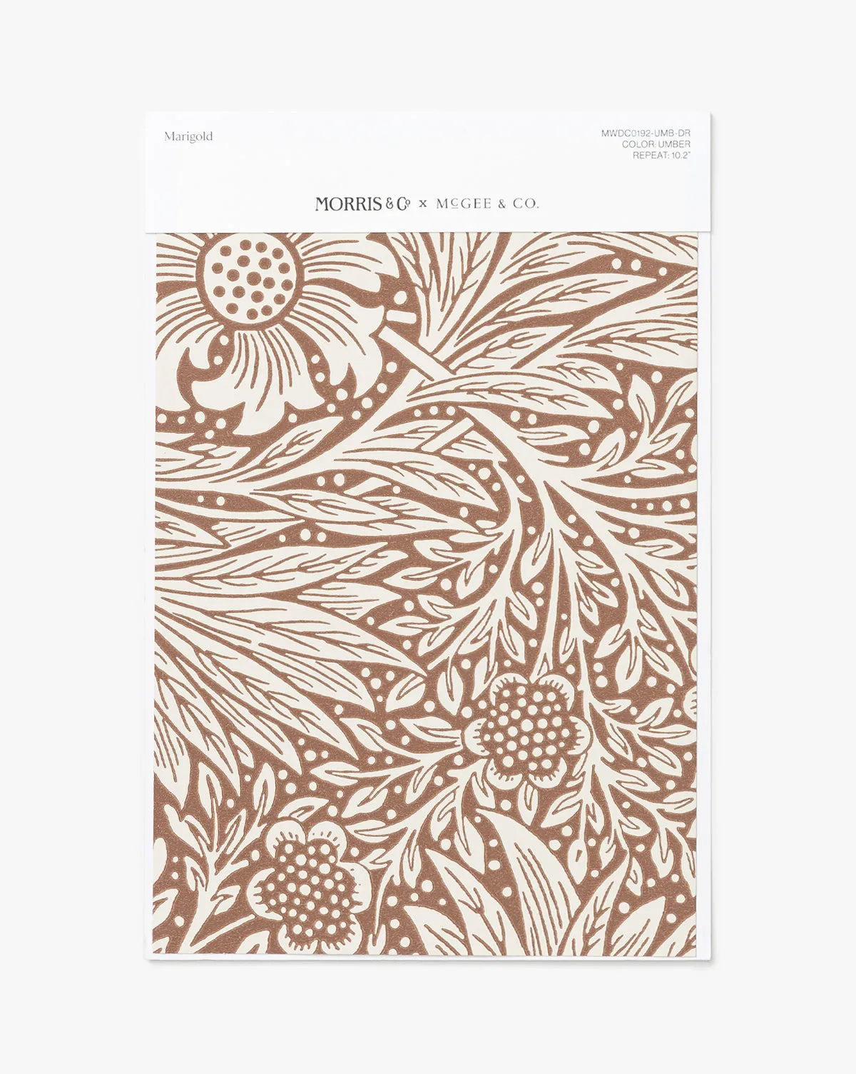 Morris & Co. x McGee & Co. Marigold Umber Wallpaper Swatch product