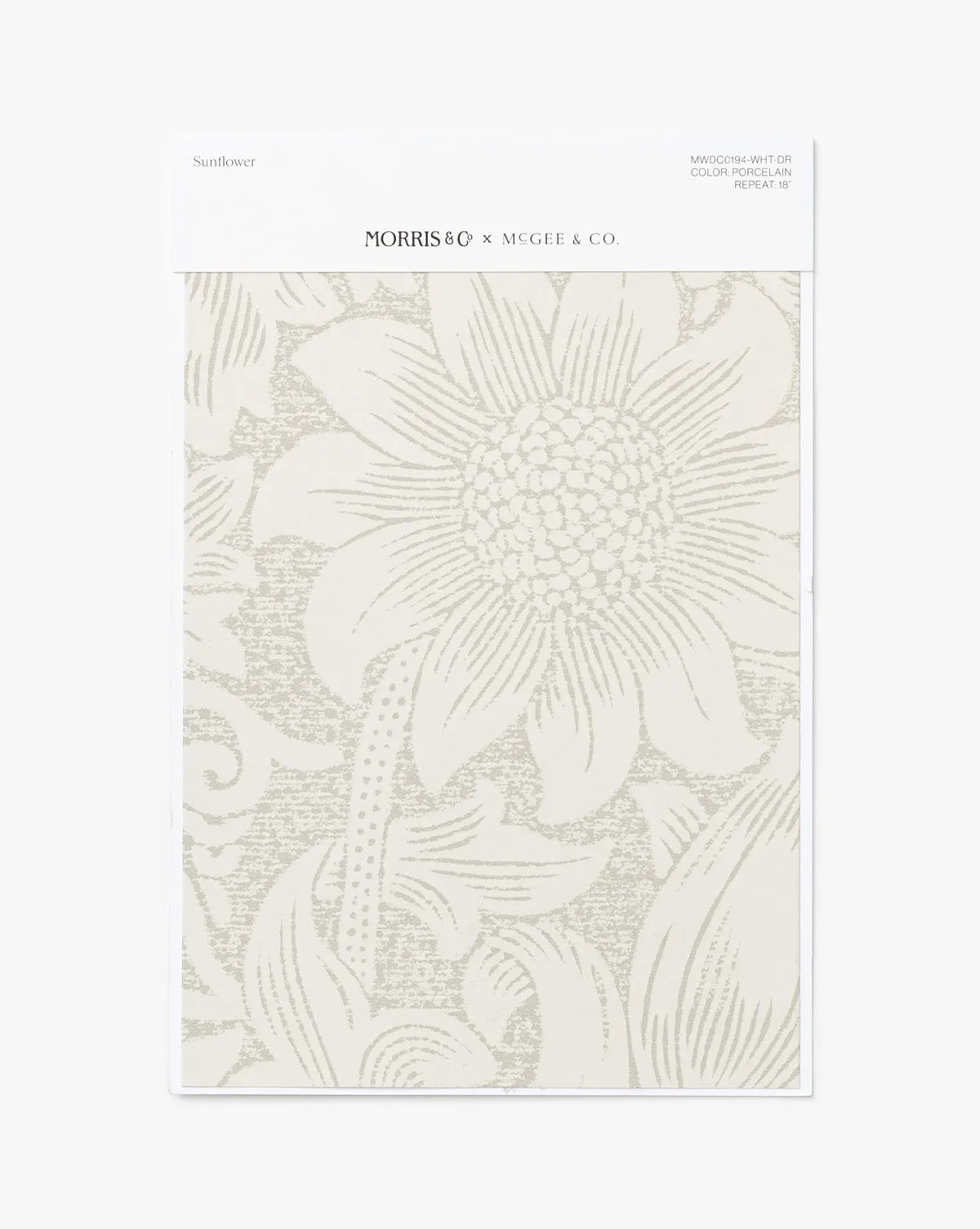 Morris & Co. x McGee & Co. Sunflower Wallpaper Swatch - Porcelain product