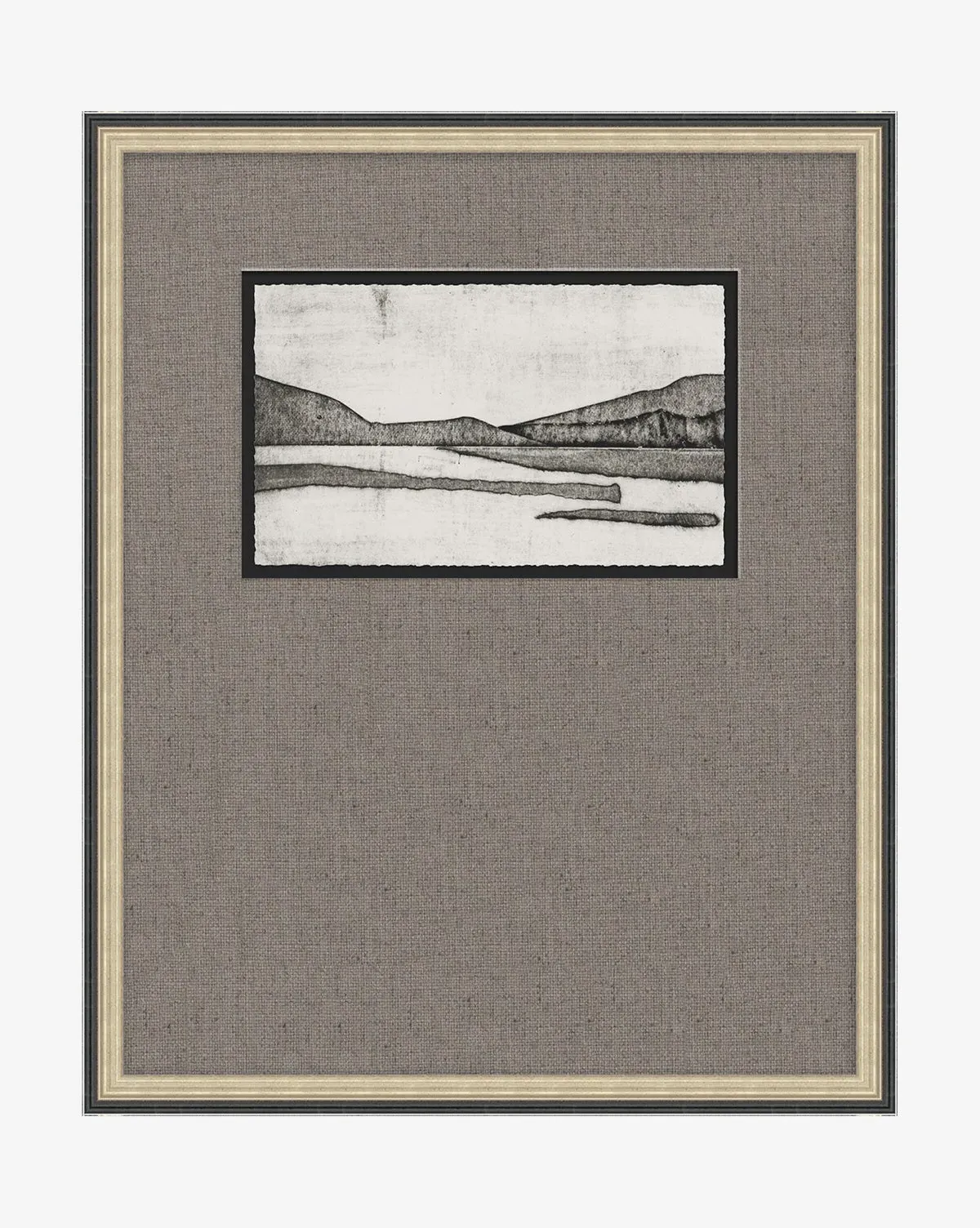 Mountain Lake Framed Wall Art - Hand-Wrapped Mat product