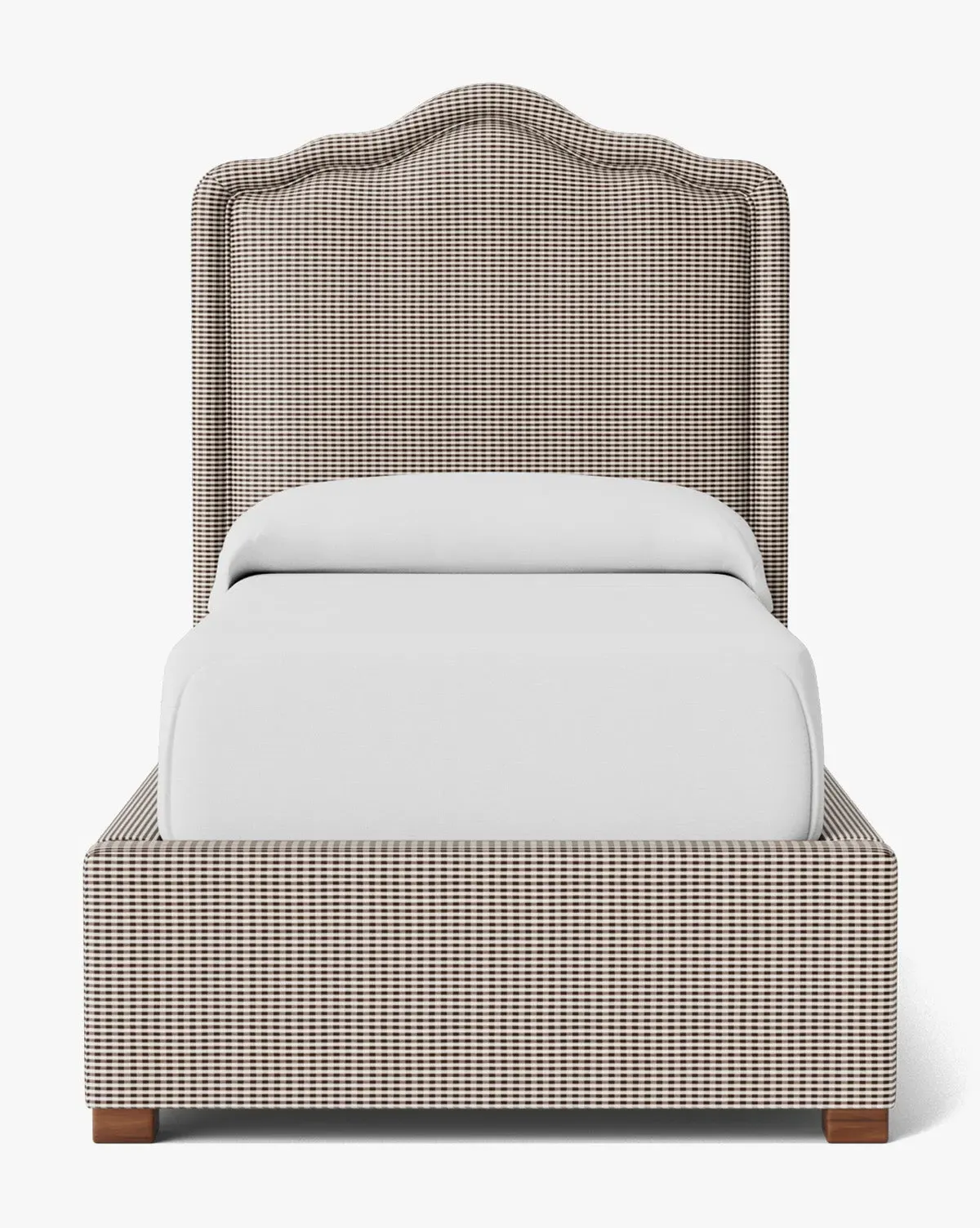 Mulholland Twin Size Bed Frame - Dark Brown, Perennials Gingham product