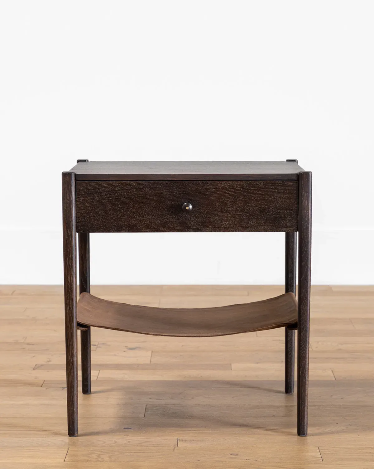Nathan Oak Nightstand - Dark Brown, Oak product