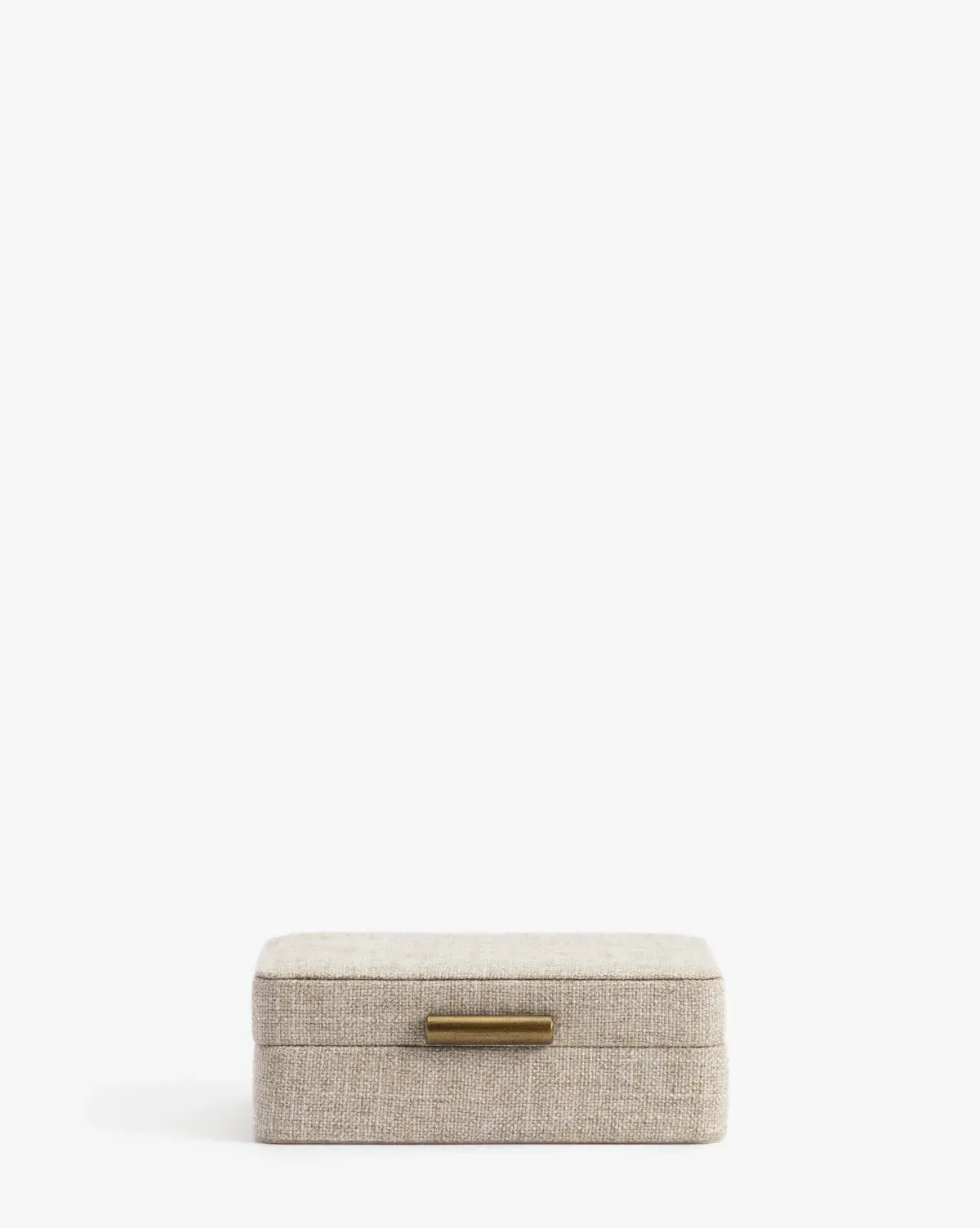 Natural Fabric Small Storage Box - Off-White, Iron product