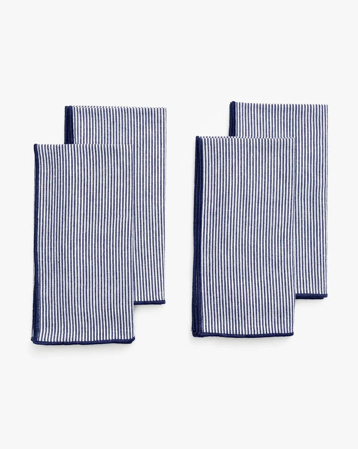 Navy Striped Napkins Set of 4 - Navy, Cotton product