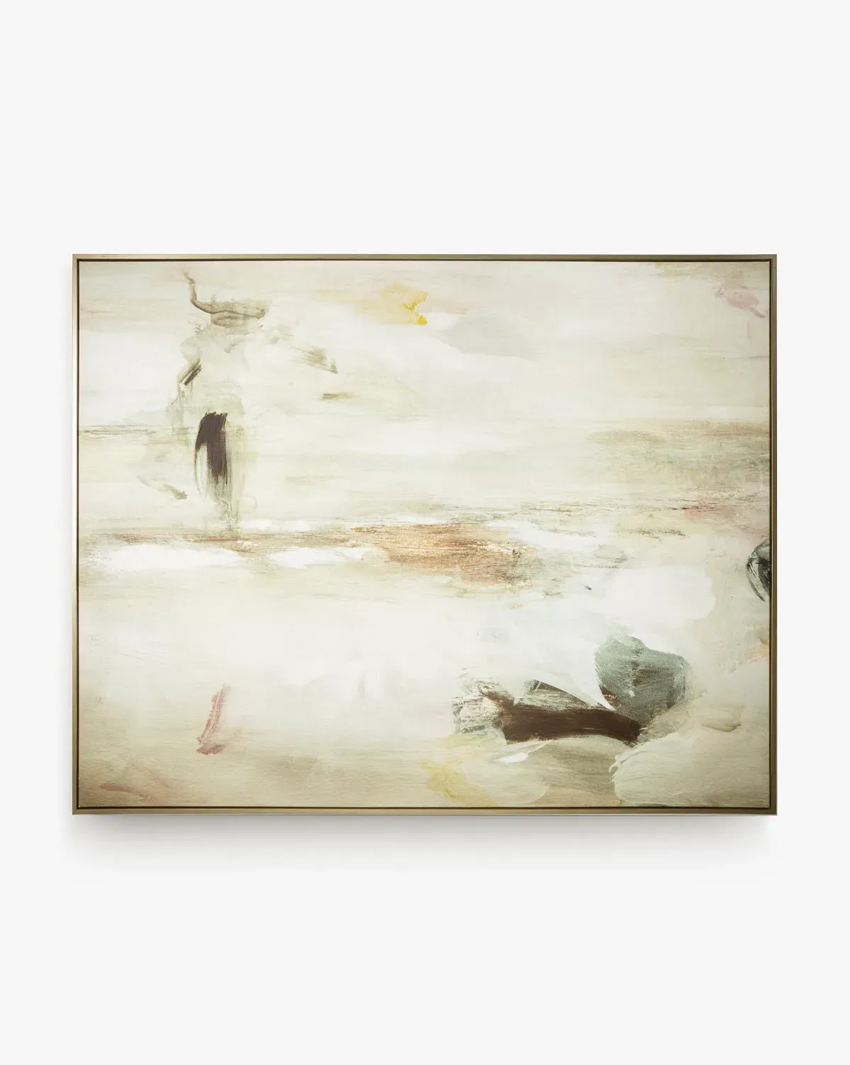 Neutral Abyss Framed Canvas Wall Art - Oak product