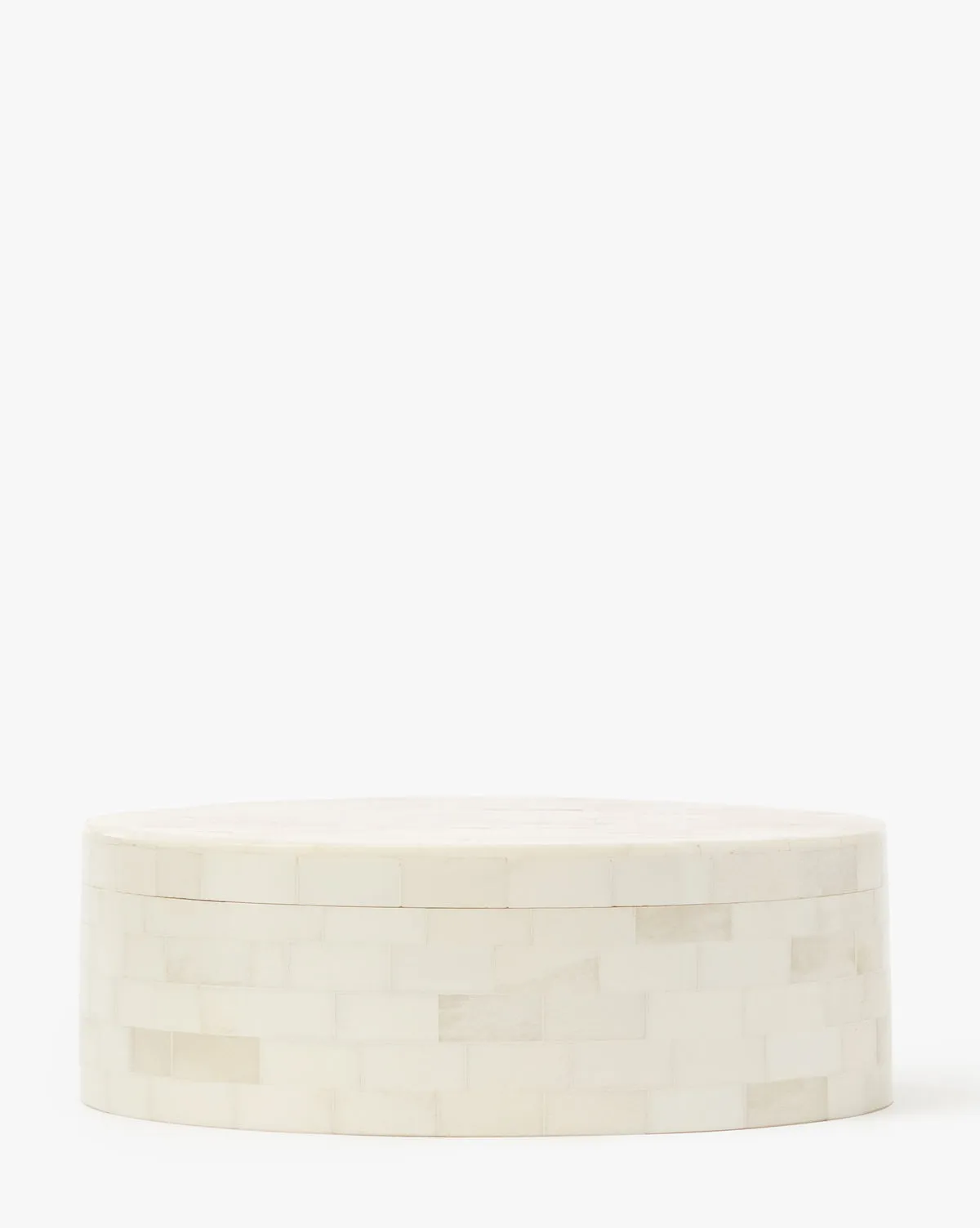 Nico Small Oval Decorative Box - Bone product
