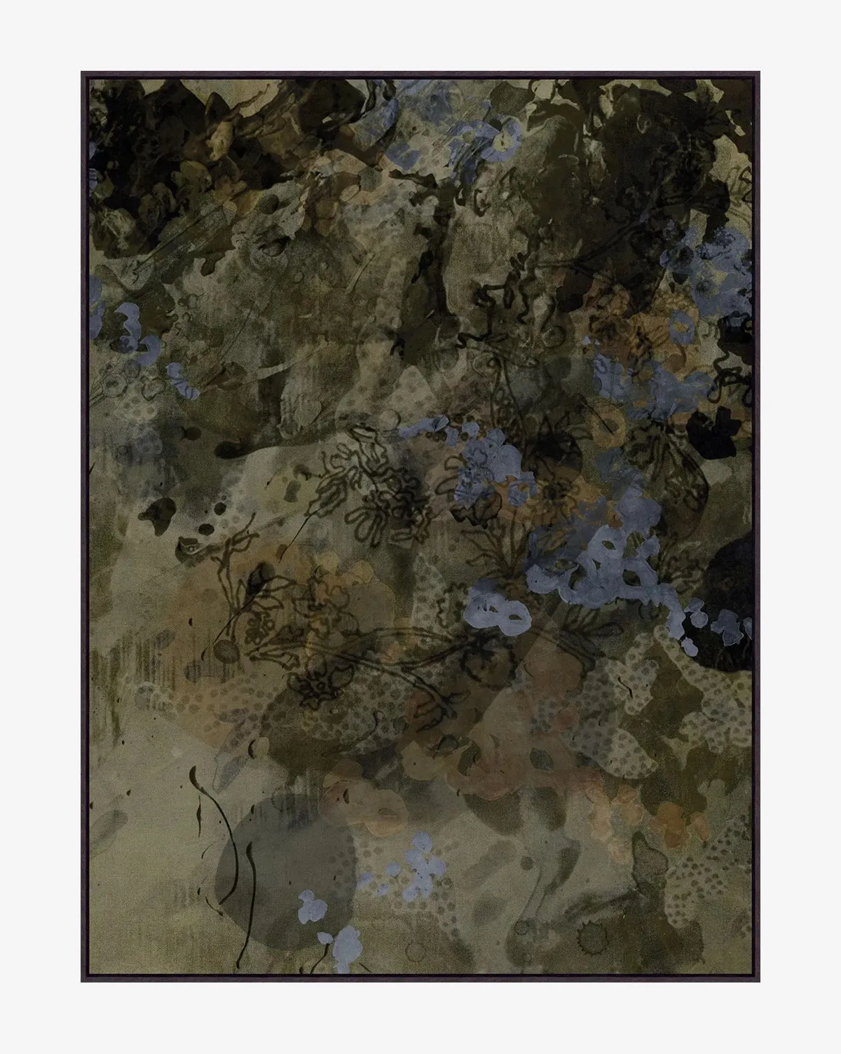 Olive Grove Abstract Canvas Wall Art - Espresso product