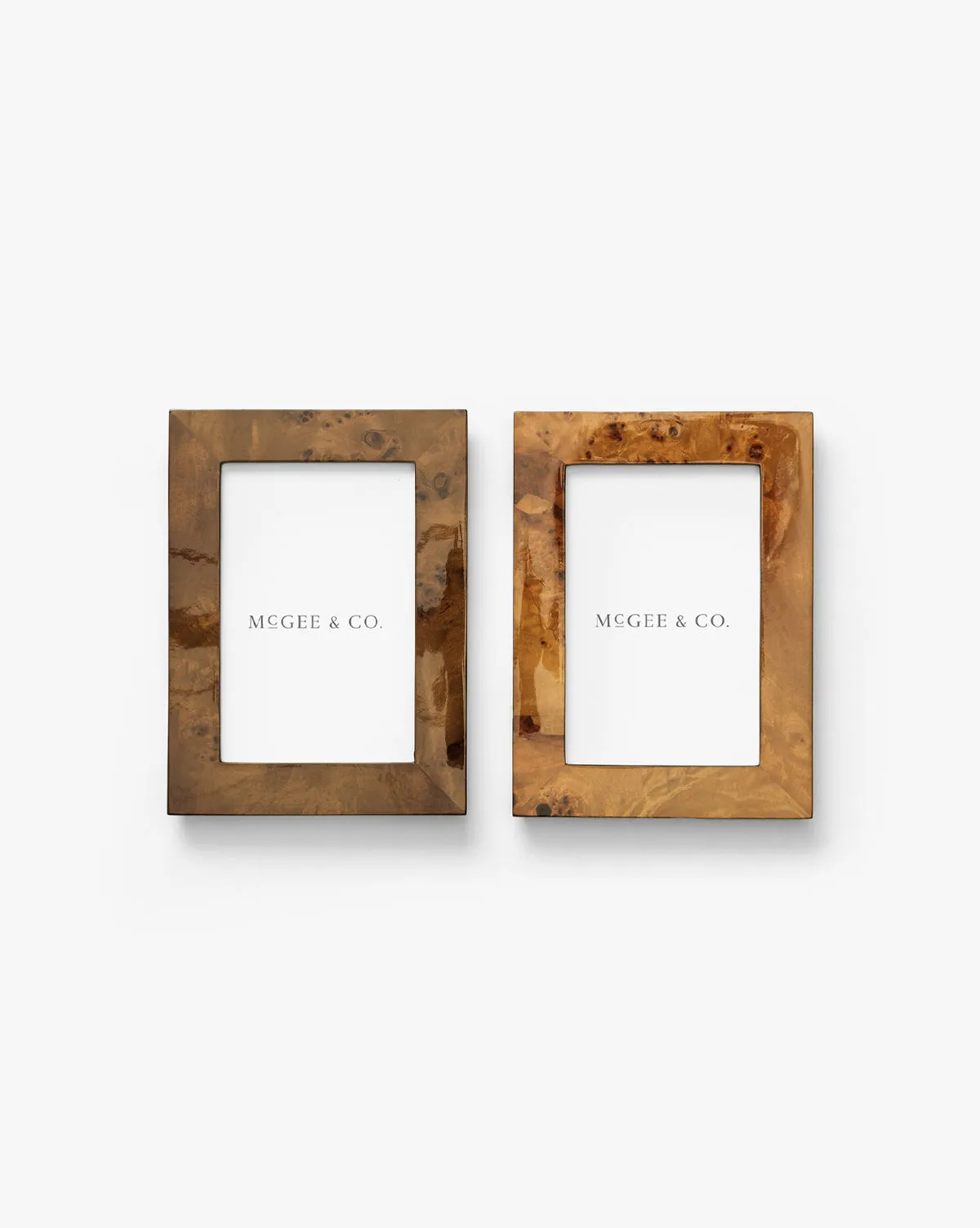 Oliver Burl 4x6 Photo Frames Set of 2 - Burl Wood Veneer product