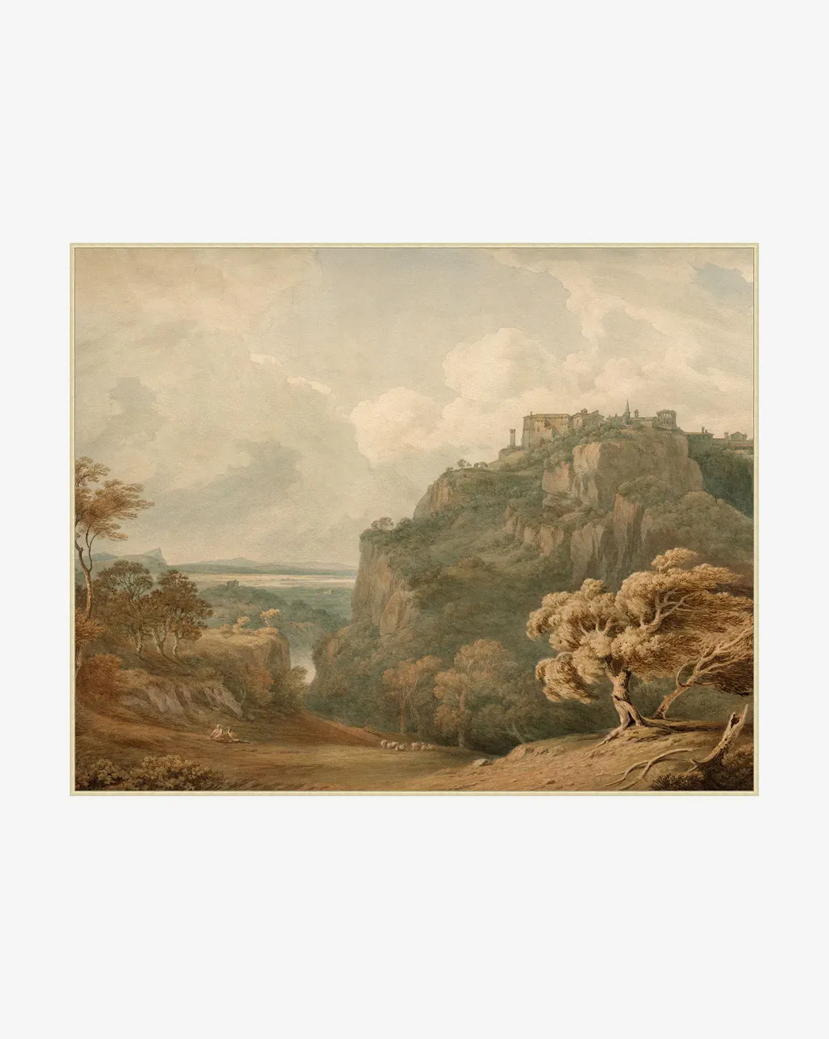 Overlooking Tivoli Framed Wall Art - Silver product