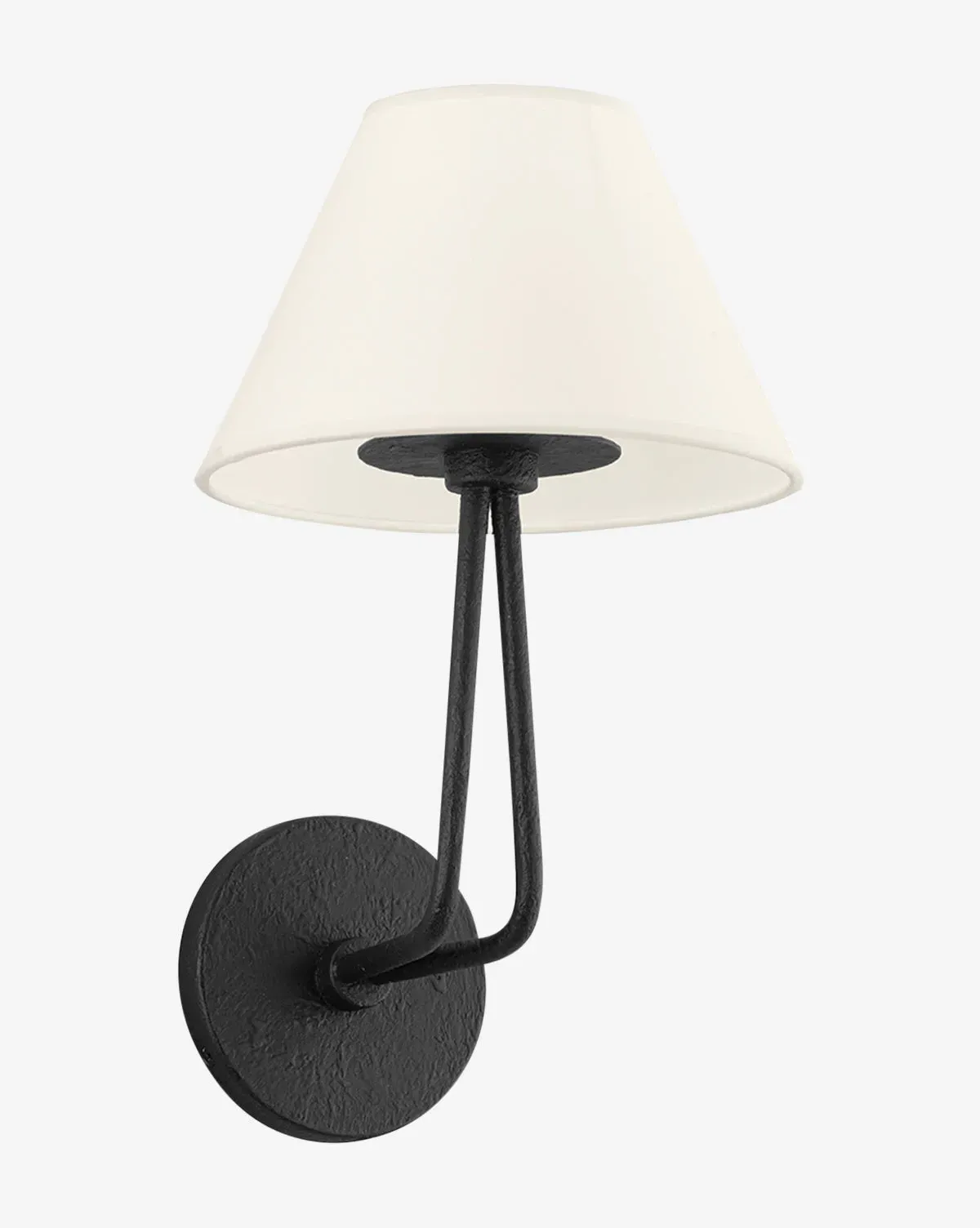 Ozias Twin Arm Wall Sconce - Black, Iron product