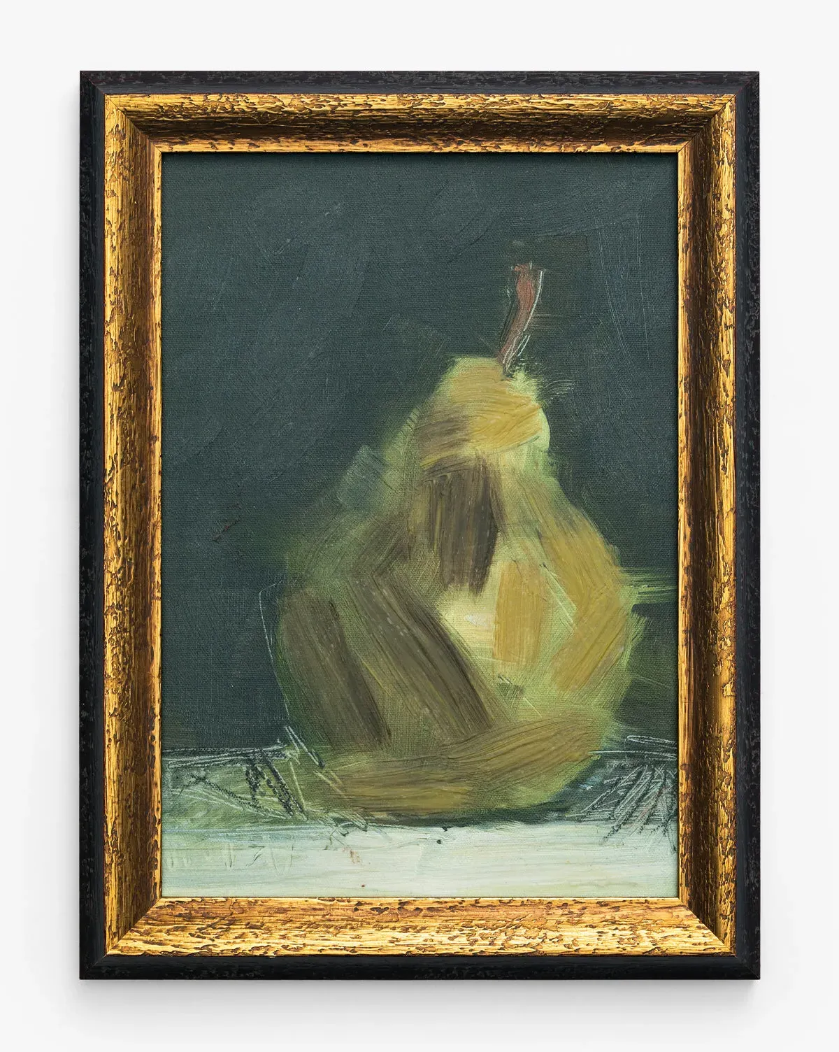 Pear Pictorial Framed Canvas Print - Black, Gold product