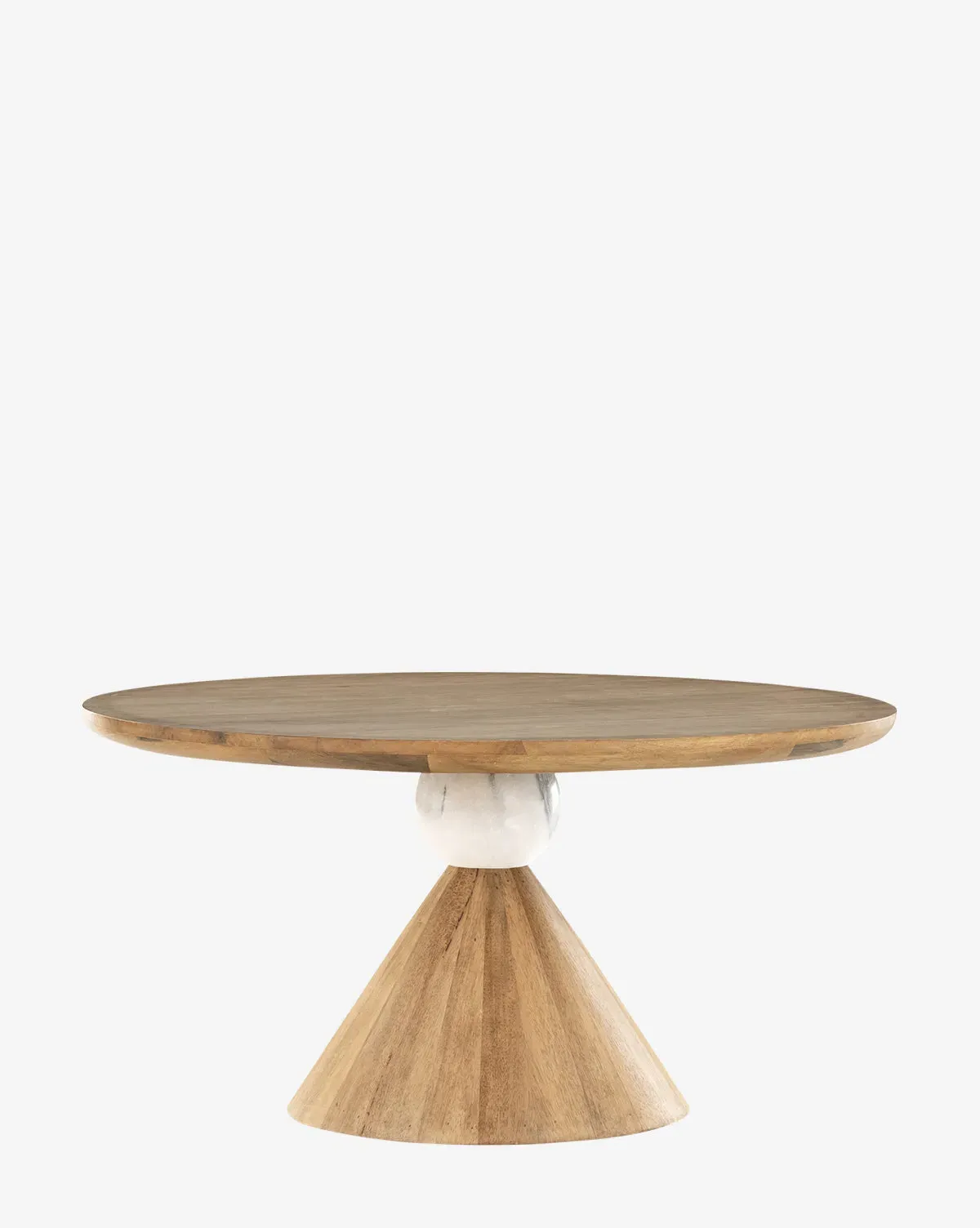 Pedretti Round Dining Table - White Marble, Parawood product