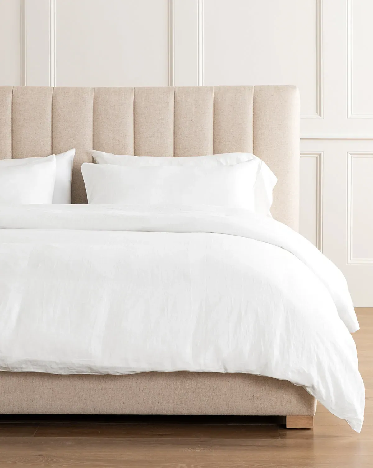 Penelope Full/Queen Duvet Cover - White, Linen product