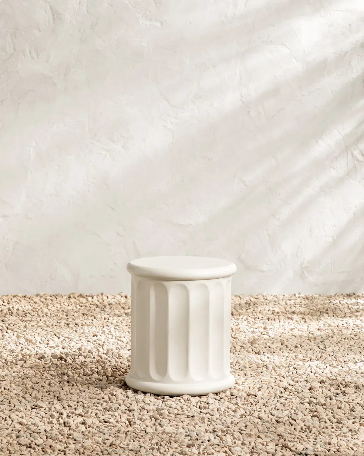 Penelope Outdoor Side Table - Cream, Fiber Cement product