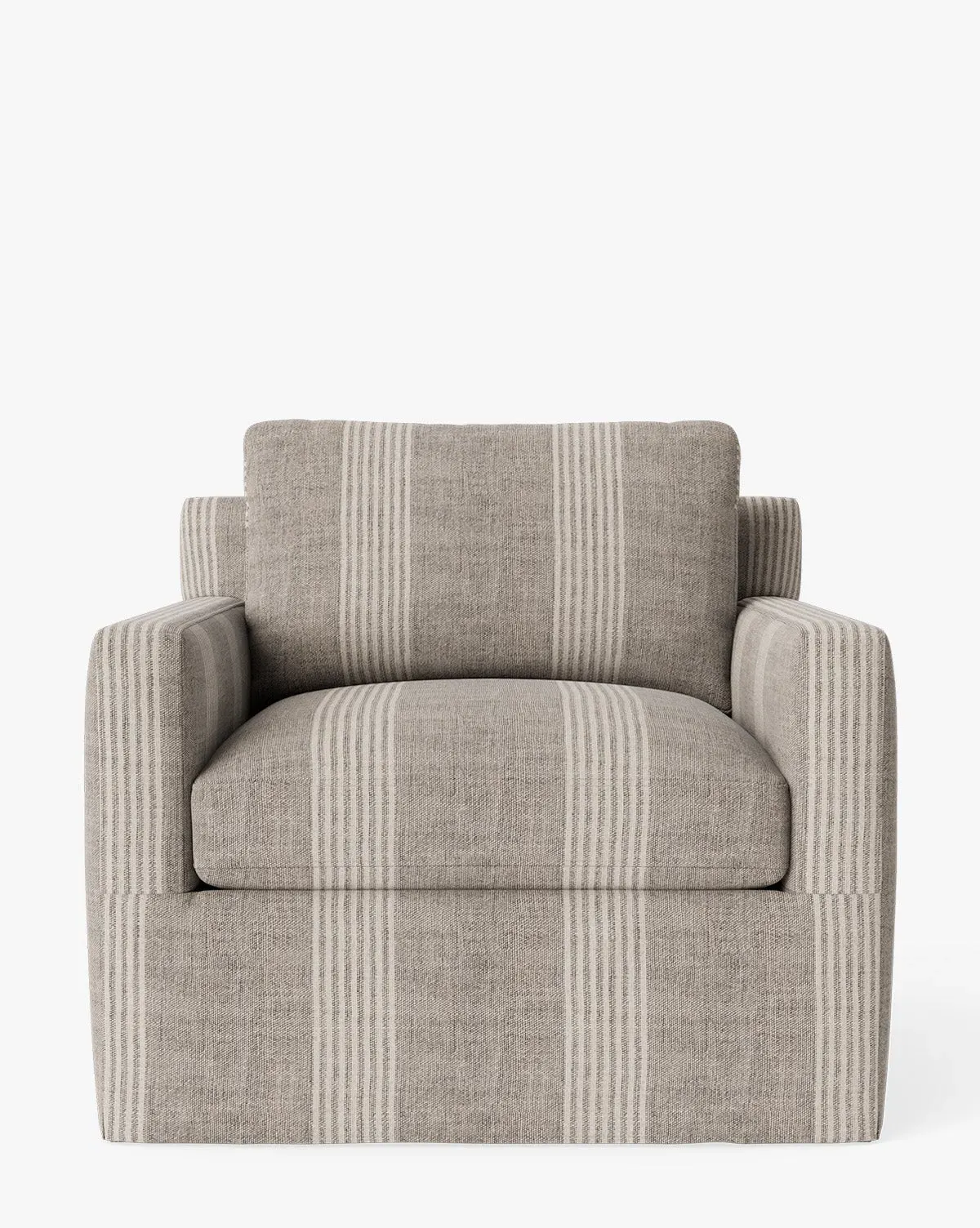Peterson Slipcover Lounge Chair - Linen Stripe product