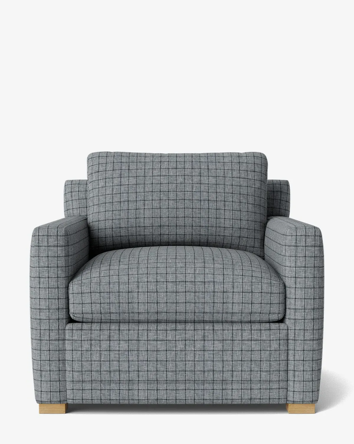 Peterson Upholstered Lounge Chair - Ash Windowpane Wovens product