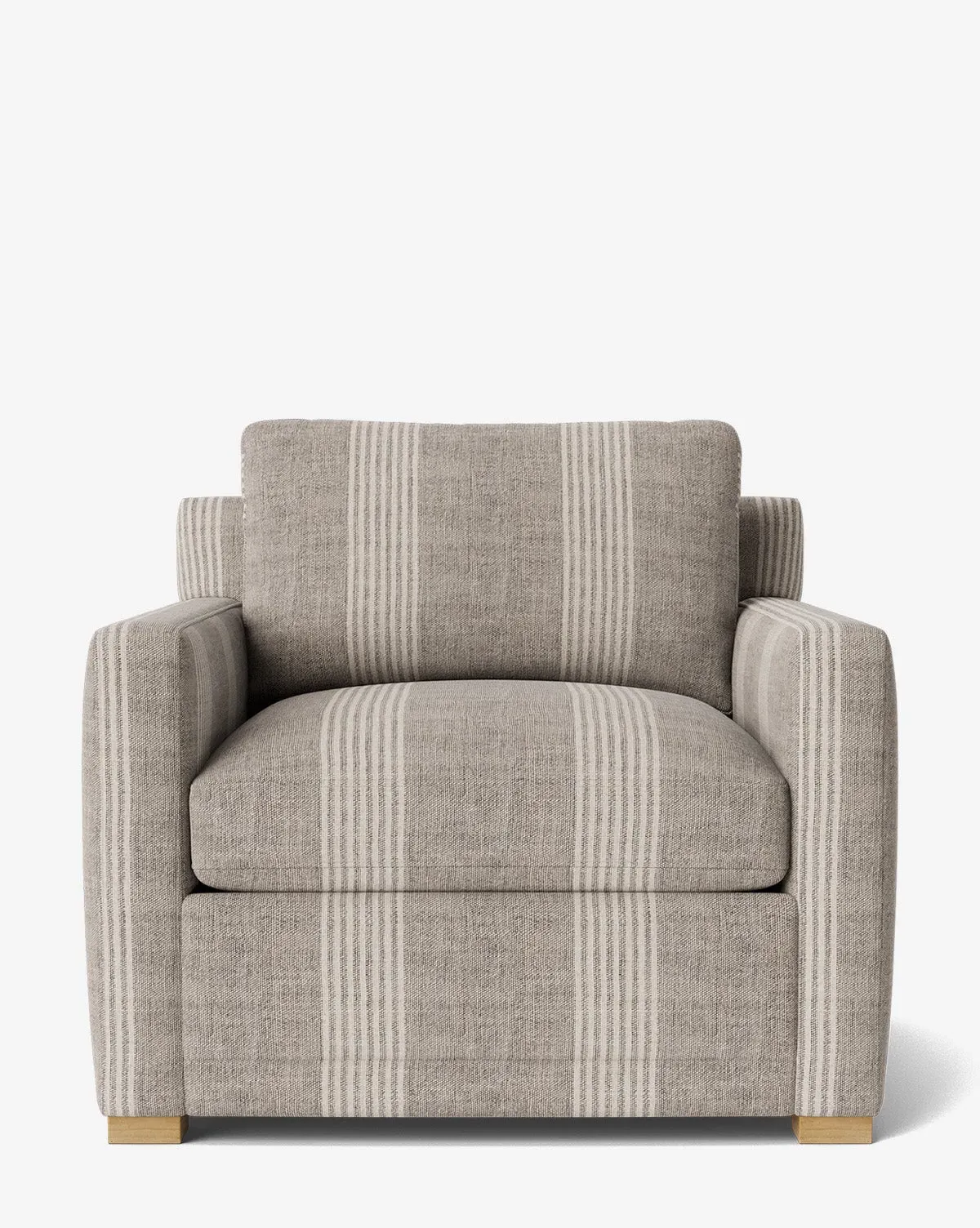 Peterson Upholstered Lounge Chair - Linen Stripe product