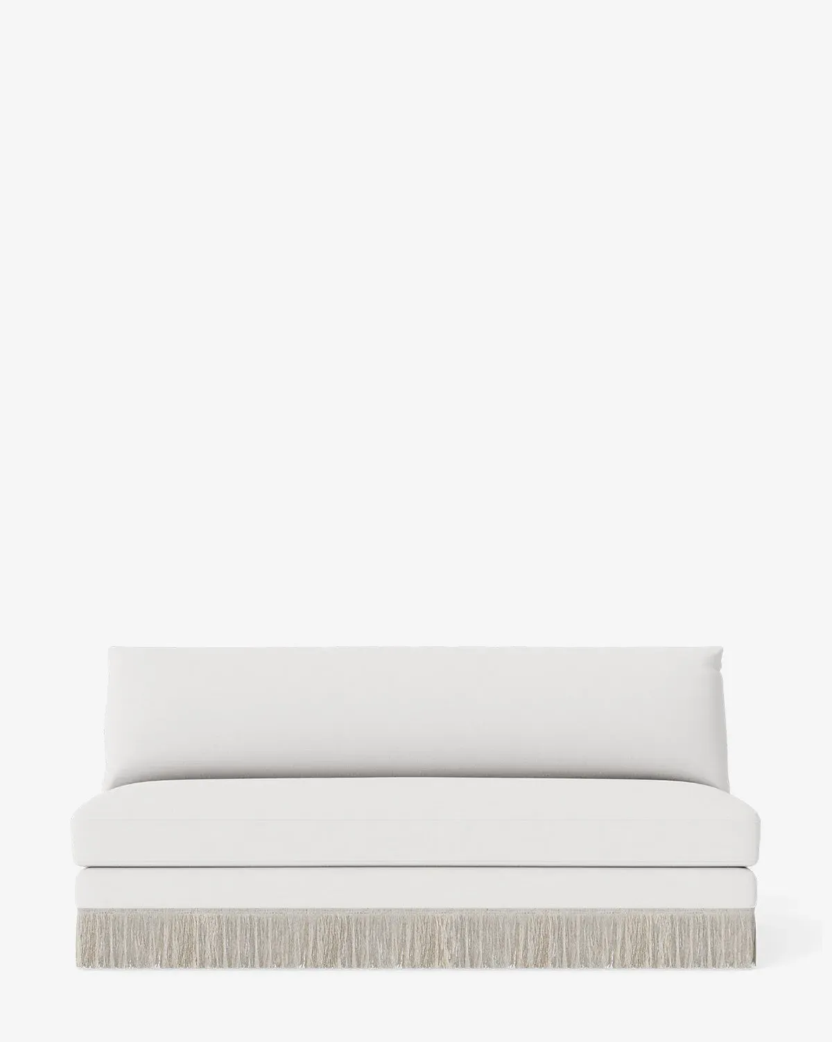 Philippa 68" Settee with Fringe Border - Gardenia product