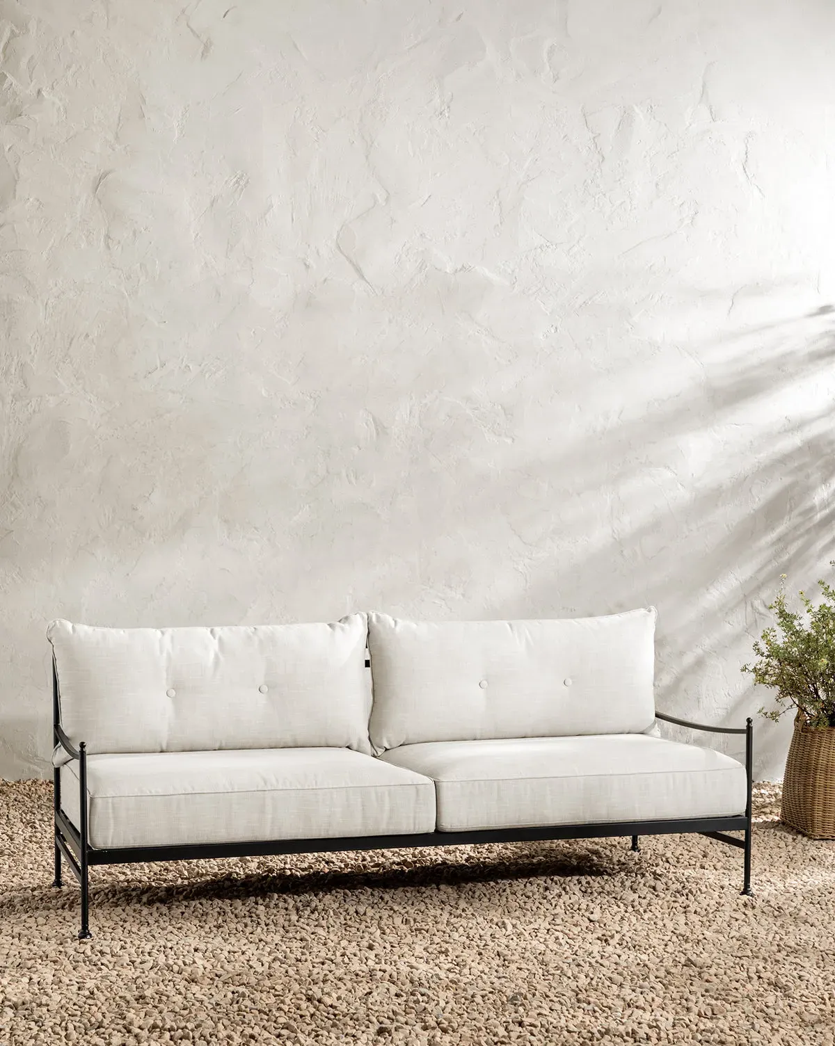 Pomeroy 3-Seater Outdoor Sofa - White, Steel product