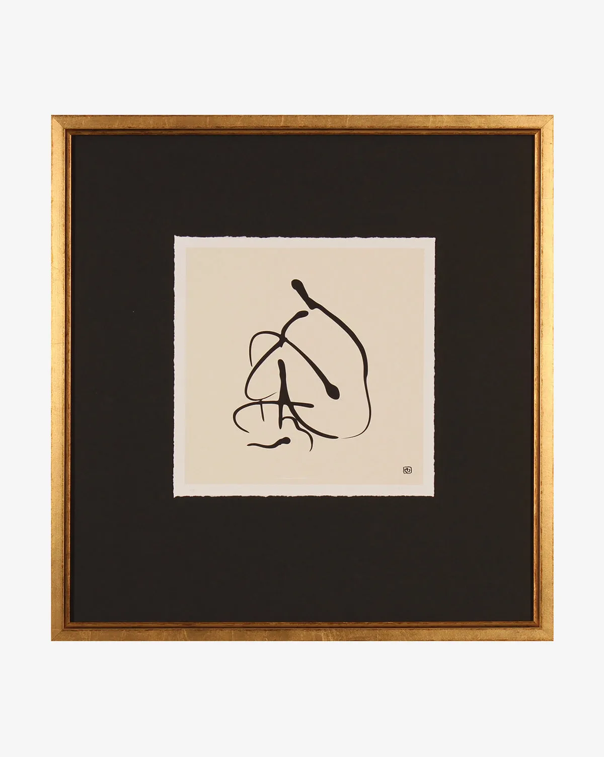 Pose Sketch 2 Framed Artwork - Black, Gold product