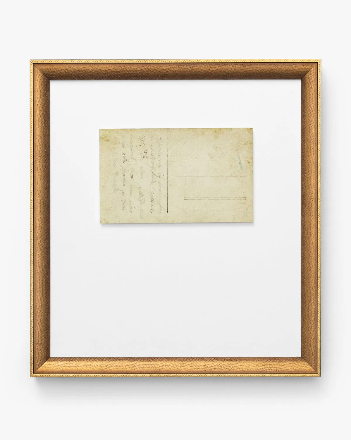 Post Card Address Framed Giclee Print - Gold product