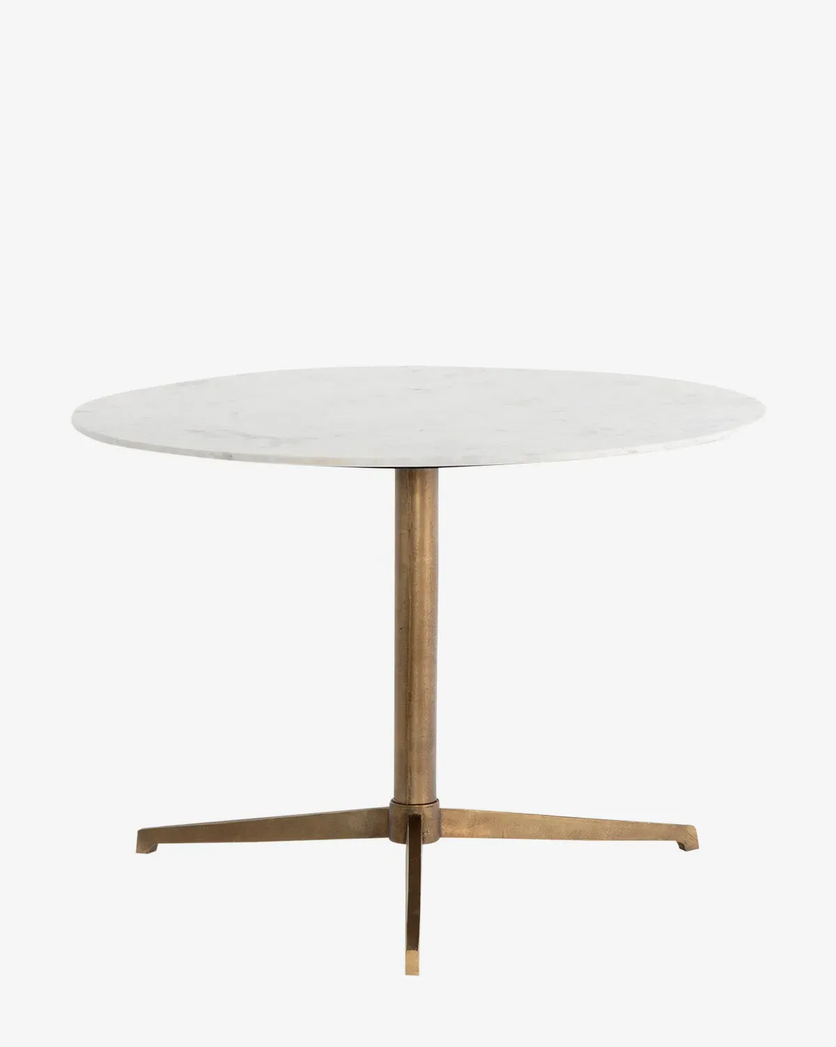 Priya Round Dining Table - White Marble, Brass product