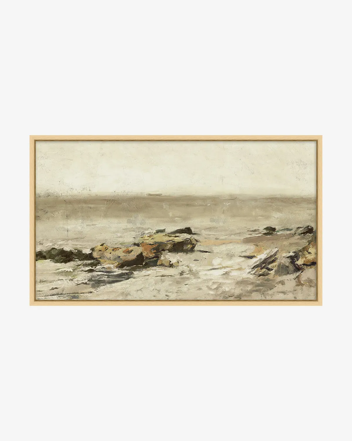 Quiet Shore Framed Wall Art - Grey, Brown product