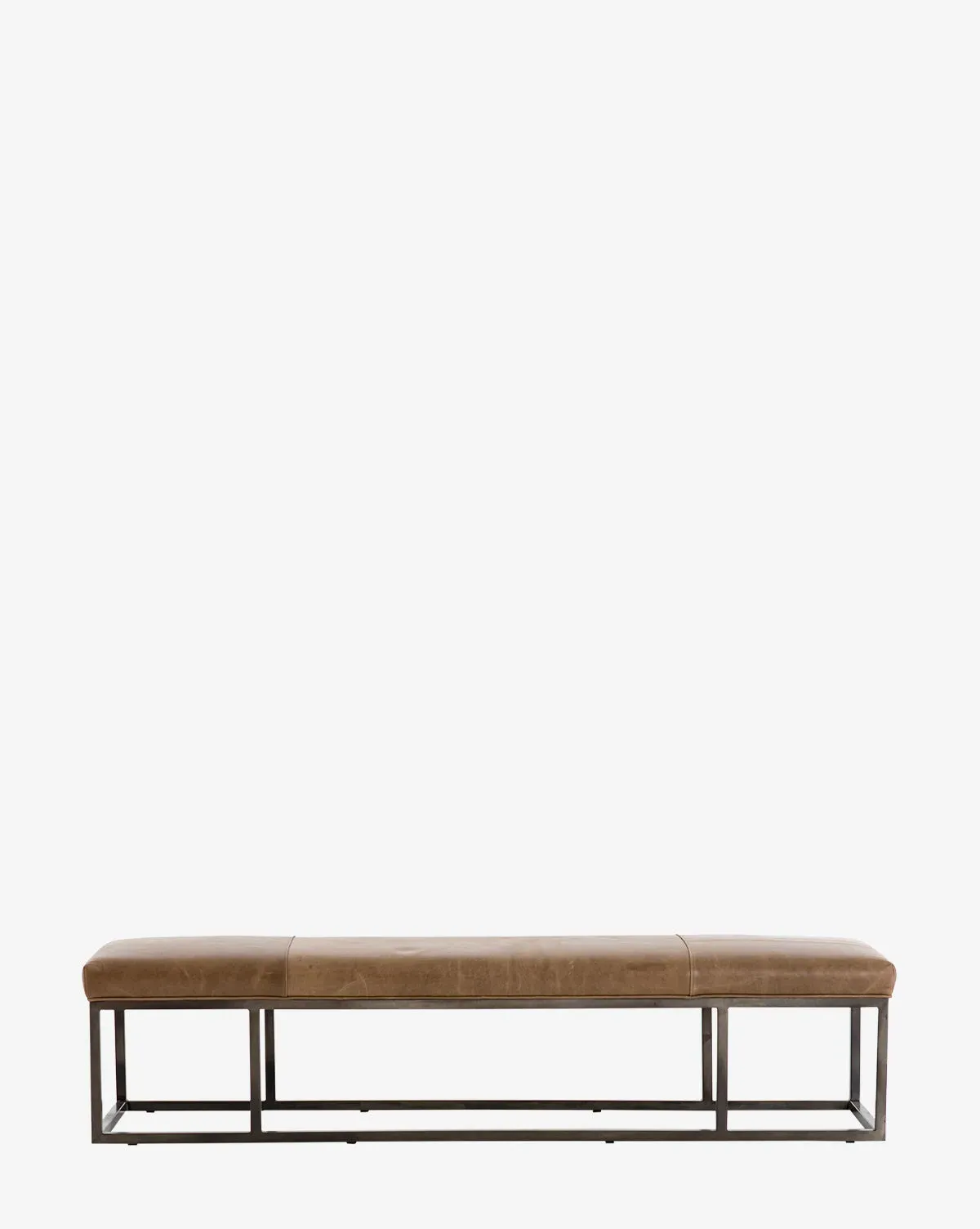Quincy Dakota Bench - Warm Taupe, Leather product