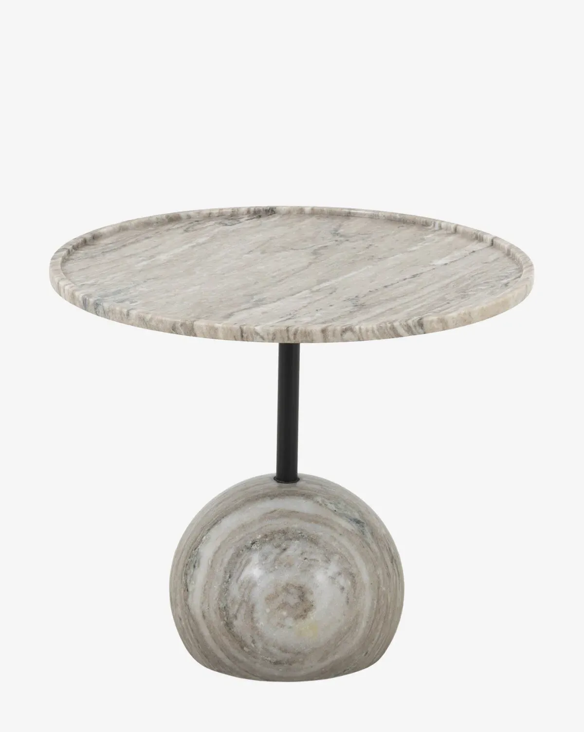 Raelynn Round End Table - White, Marble product