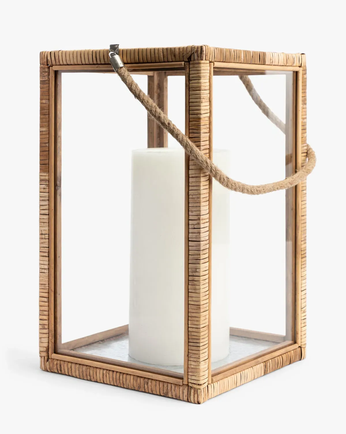 Rattan & Glass Lantern - Large product