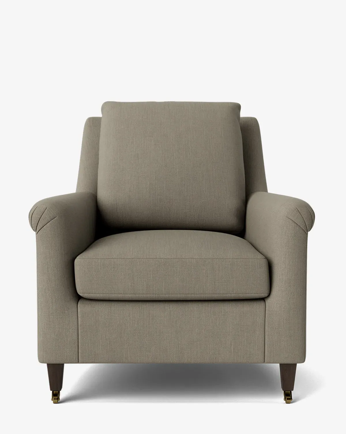 Reedley Lounge Chair - Belgian Linen/Cement, Chocolate product