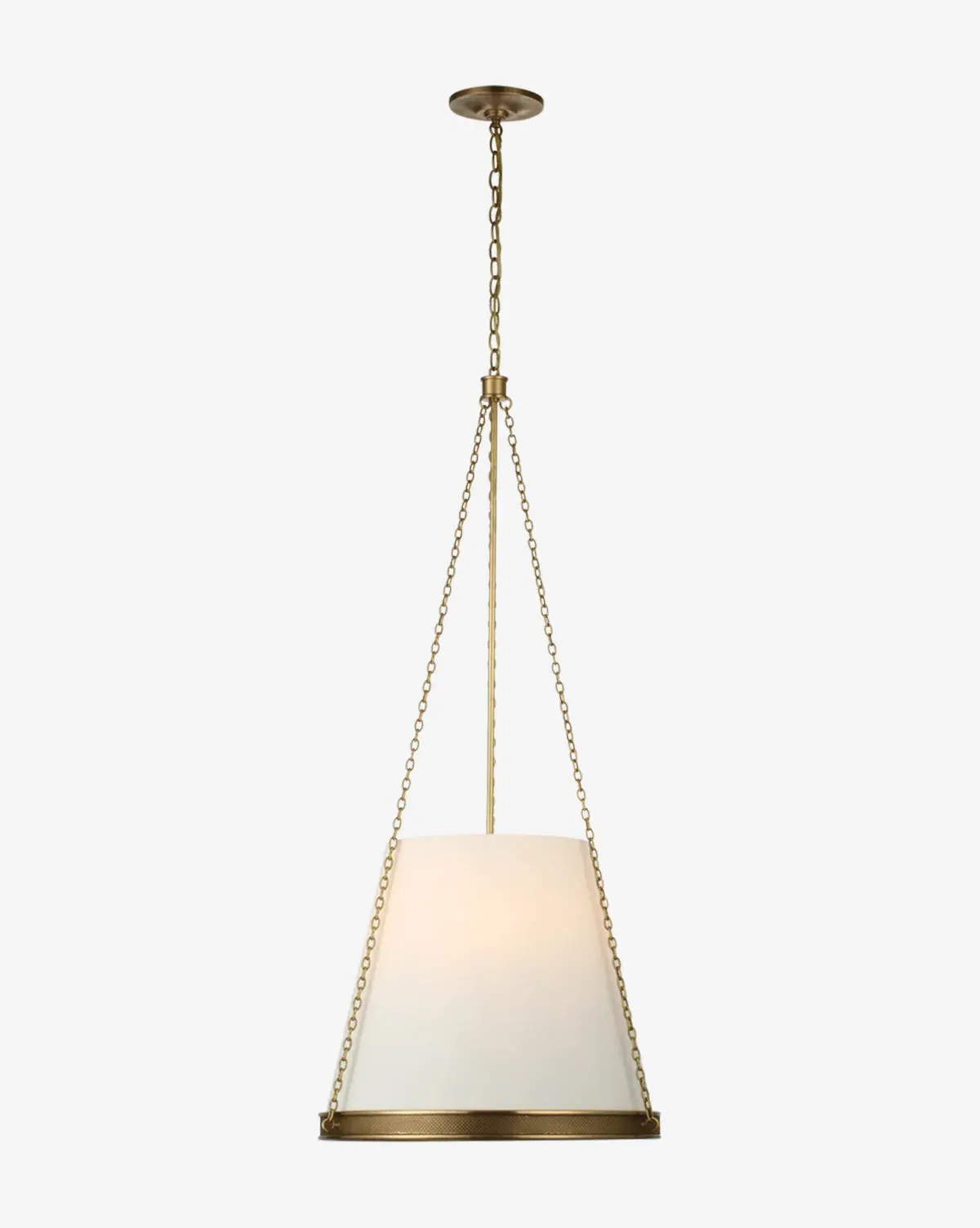 Reese Medium Pendant Light - Soft Brass, Linen product
