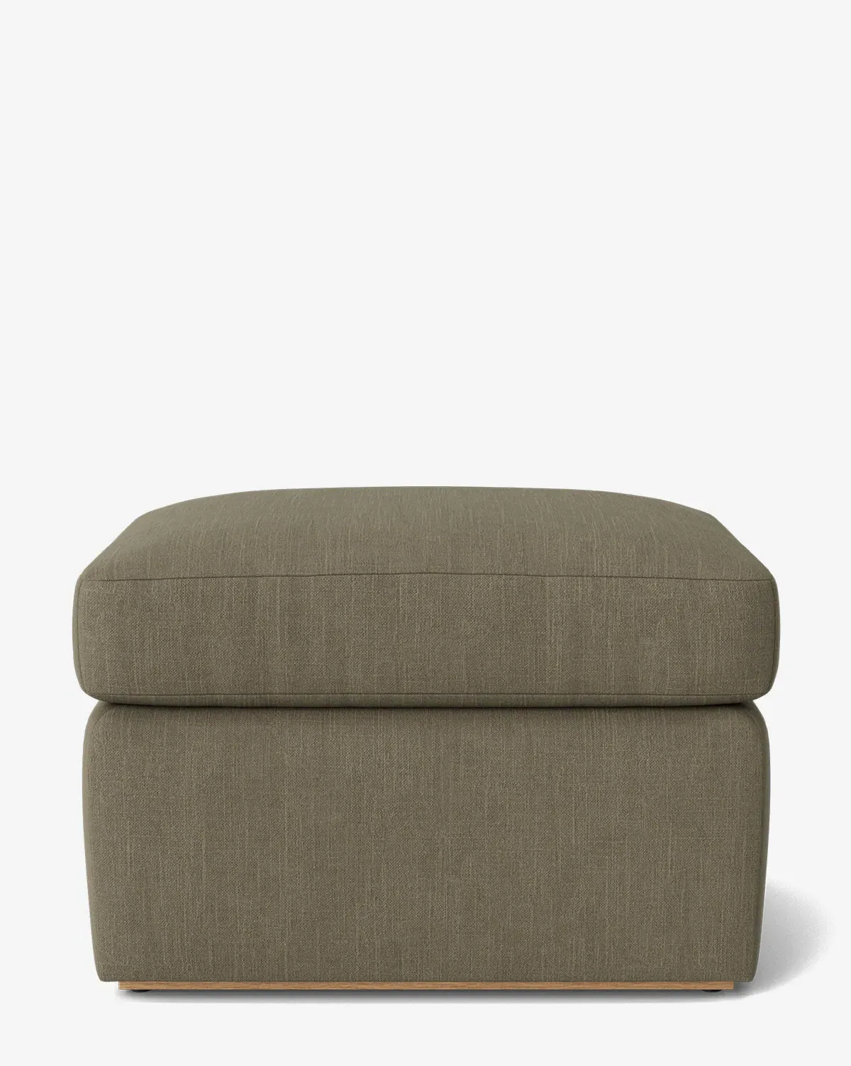 Reese Ottoman - Khaki, Belgian Linen product