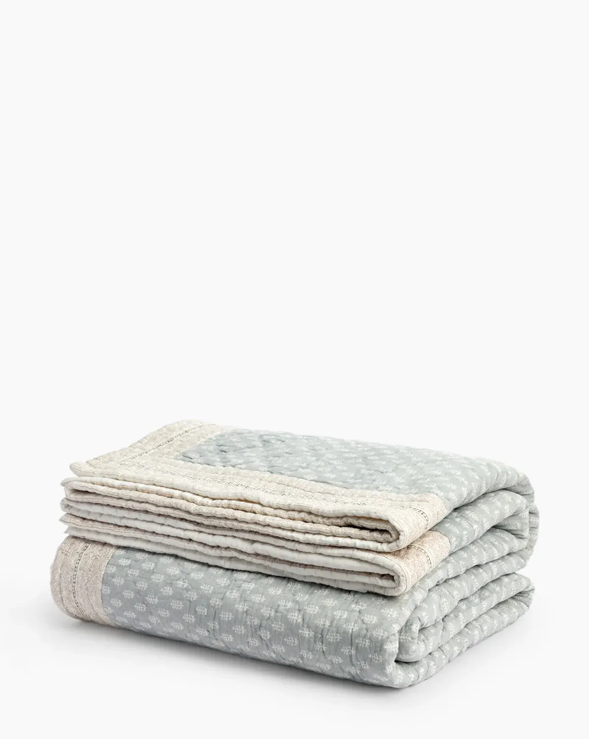 Regatta Block Print Full/Queen Quilt - Blue, Cotton product