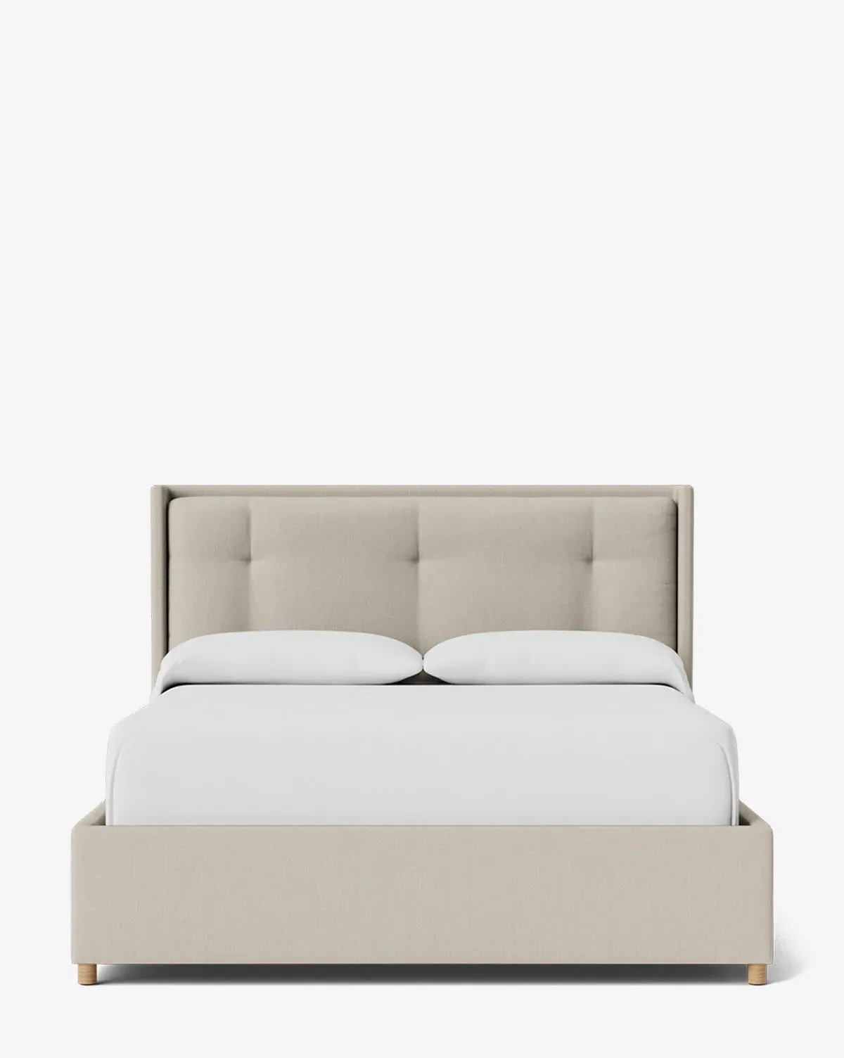 Ria Low Headboard Queen Size Bed - Belgian Linen product