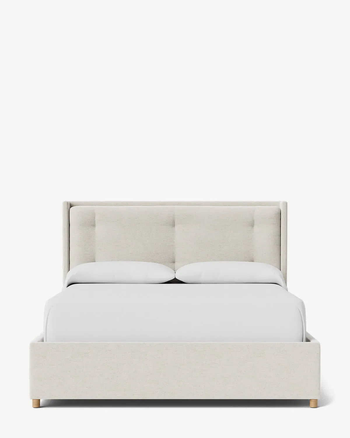 Ria Queen Size Bed Low Headboard - Alabaster, Crypton product