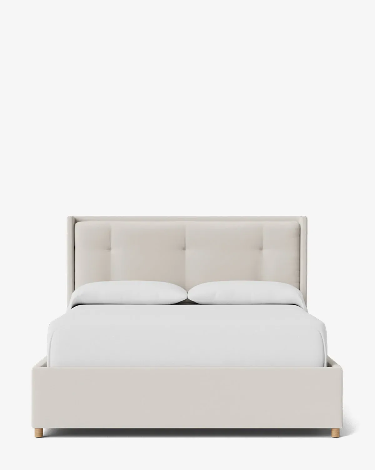 Ria Queen Size Bed Low Headboard - Blanc, Crypton product