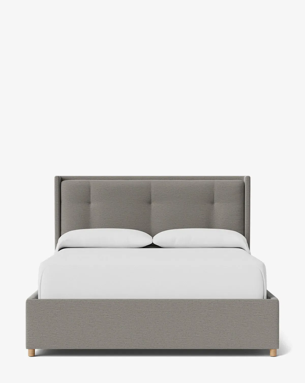 Ria Queen Size Bed Low Headboard - Gray, Crypton product